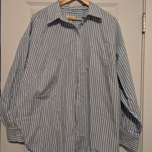 Anthropologie Maeve Blue Striped Women's Shirt